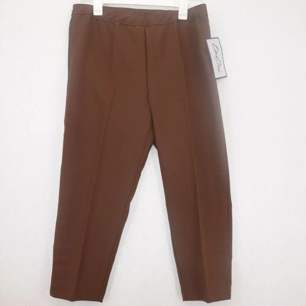 Bend Over Women's 16W  Brown Pull On Dress Pants NEW